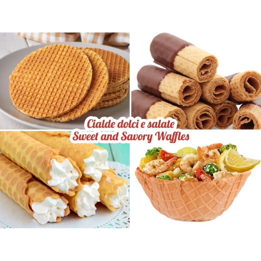 Beper - Vaflių keptuvė 2in1 1000W/230V raudona