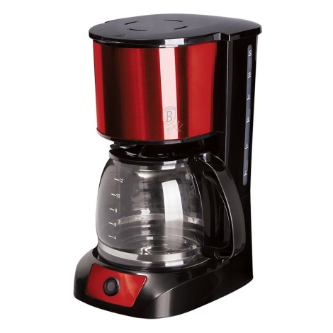 BerlingerHaus - Kavos aparatas 1,5l su lašinimo ir temperatūros funkcija raudonas