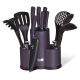 BerlingerHaus - Nerūdijančio plieno peilių ir virtuvės reikmenų rinkinys 12 vnt violetinė/juoda