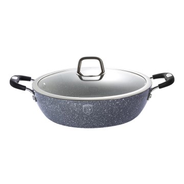 BerlingerHaus - Puodas su marmuriniu paviršiumi + dangtis 20 cm pilkas