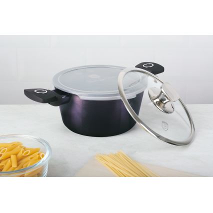 BerlingerHaus - Puodas su titano paviršiumi + dangtis + dėklas 24 cm violetinis