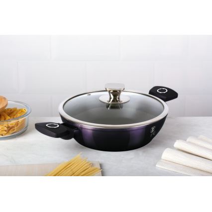 BerlingerHaus - Seklus puodas su titano danga + dangtis 28 cm violetinės spalvos