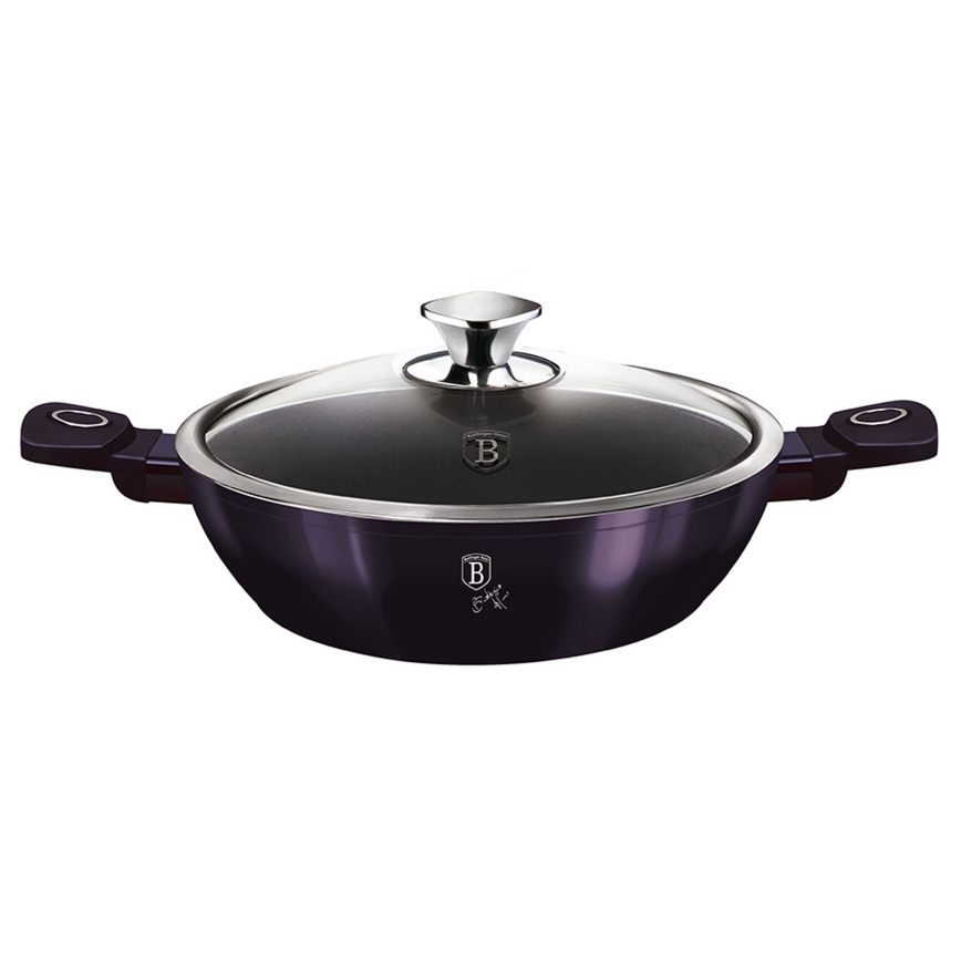 BerlingerHaus - Seklus puodas su titano danga + dangtis 28 cm violetinės spalvos
