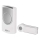 Bevielis durų skambutis 3xAA/1xCR2032 IP44 balta/sidabras