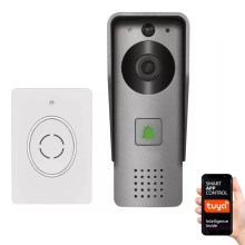 Bevielis durų skambutis su vaizdo kamera su judesio jutikliu GoSmart 12V 3xAA IP44 Wi-Fi Tuya
