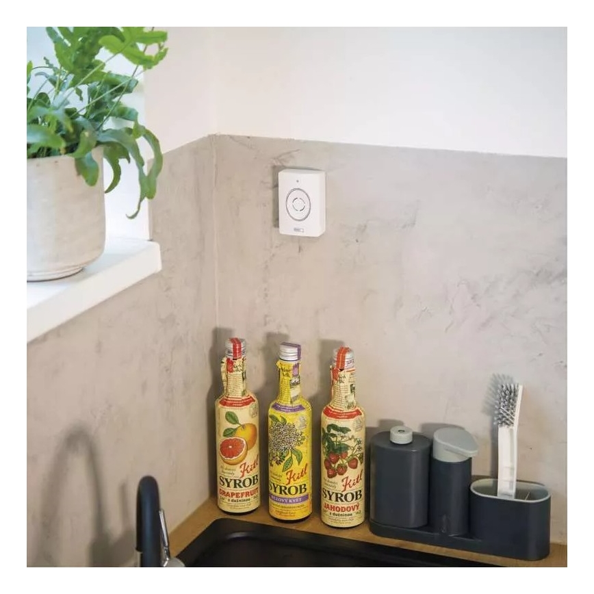 Bevielis durų skambutis su vaizdo kamera su judesio jutikliu GoSmart 12V 3xAA IP44 Wi-Fi Tuya