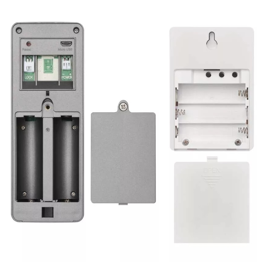 Bevielis durų skambutis su vaizdo kamera su judesio jutikliu GoSmart 12V 3xAA IP44 Wi-Fi Tuya