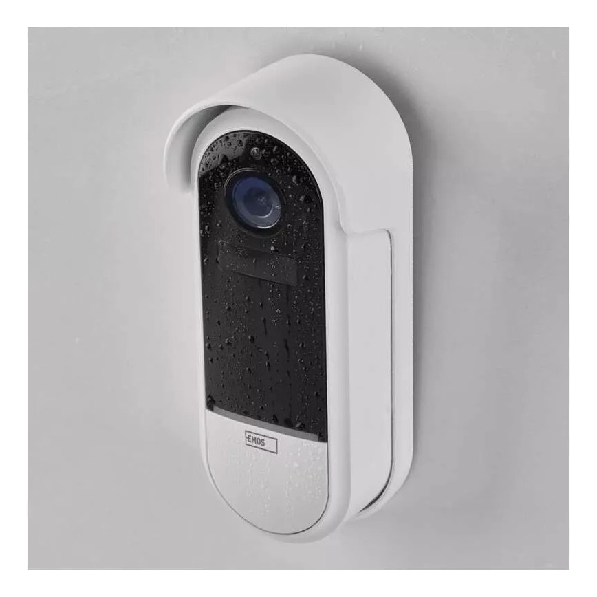 Bevielis durų skambutis su vaizdo kamera su judesio jutikliu GoSmart 5V 3xAA IP65 Wi-Fi Tuya