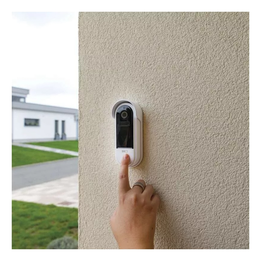 Bevielis durų skambutis su vaizdo kamera su judesio jutikliu GoSmart 5V 3xAA IP65 Wi-Fi Tuya