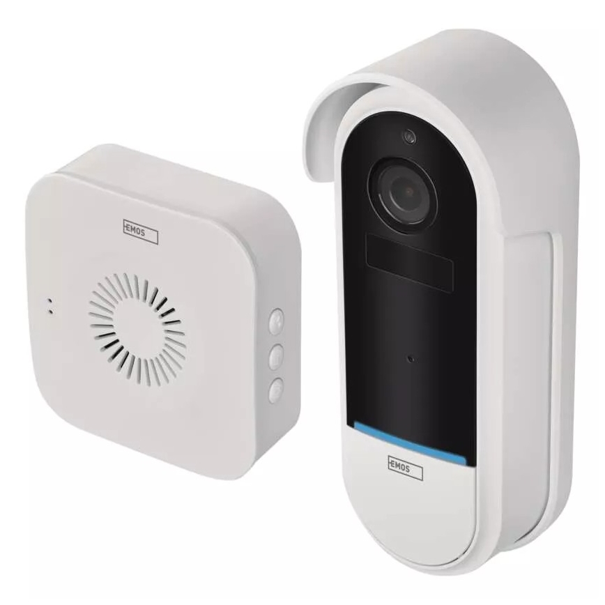Bevielis durų skambutis su vaizdo kamera su judesio jutikliu GoSmart 5V 3xAA IP65 Wi-Fi Tuya