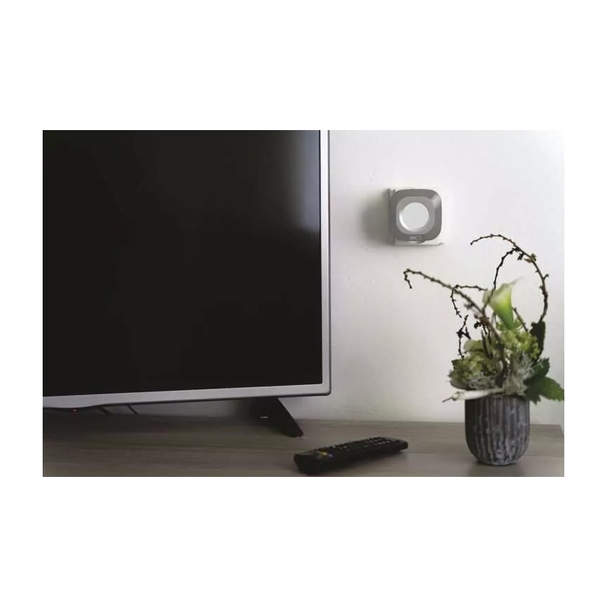Bevielis prijungiamas durų skambutis 230V + 1xCR2032 IP44 pilka