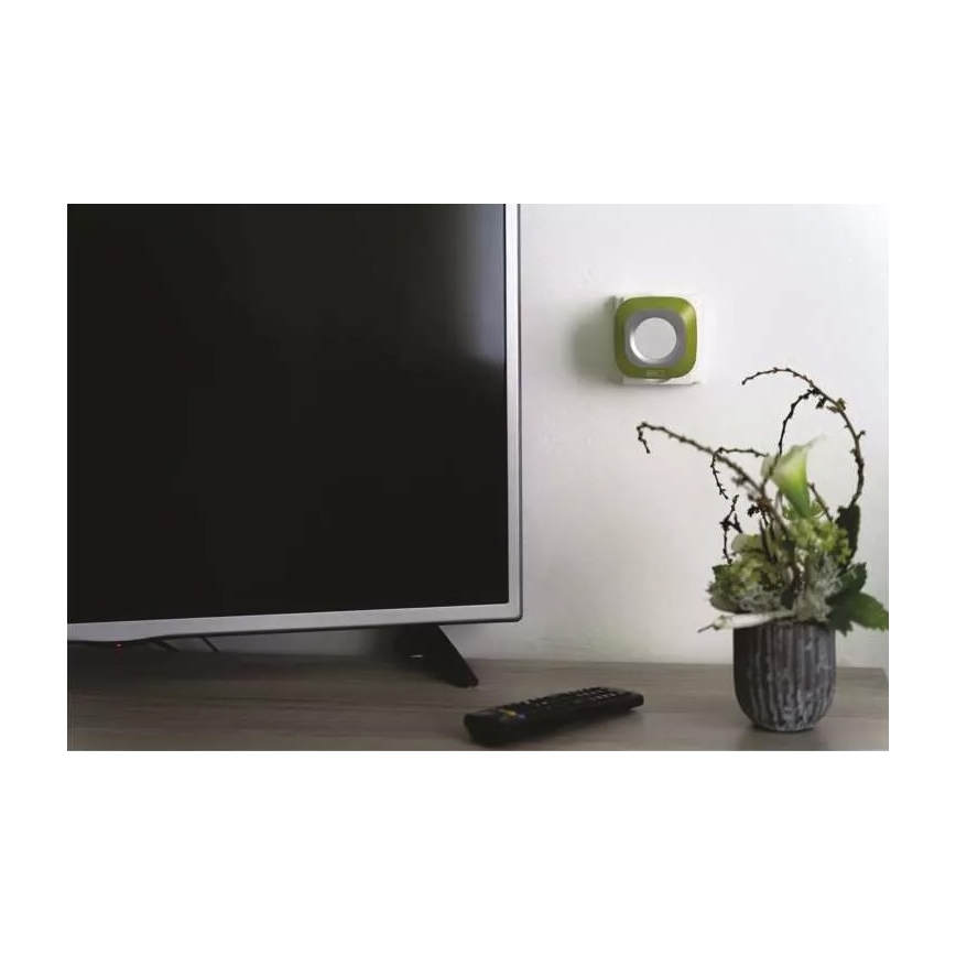 Bevielis prijungiamas durų skambutis 230V + 1xCR2032 IP44 žalia
