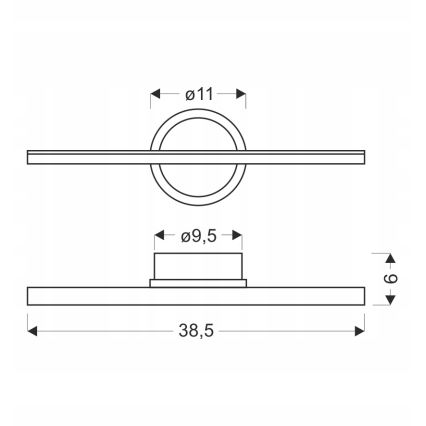 Bėžinė BATUTA LED/10W/230V LED sieninė šviestuvė