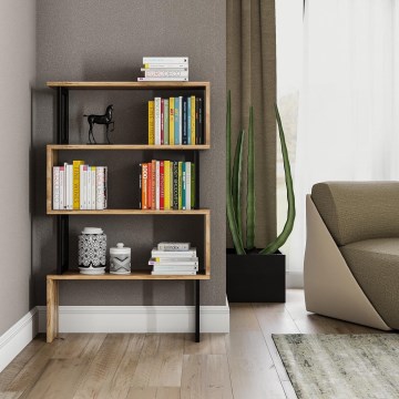 Biblioteka CEYLAN 128x80 cm ruda/juoda