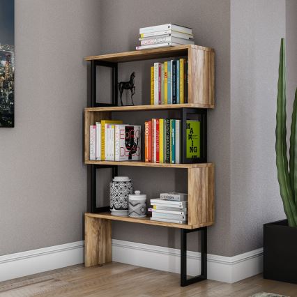 Biblioteka CEYLAN 128x80 cm ruda/juoda