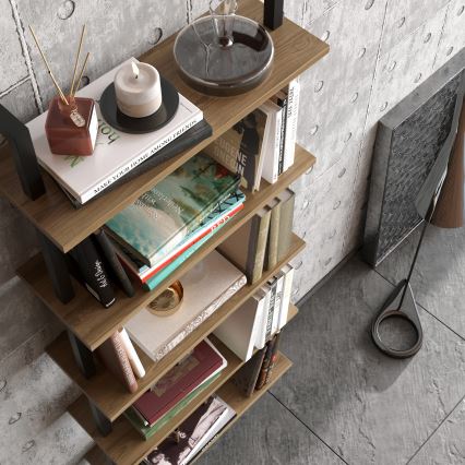 Biblioteka PIANTE 174x60 cm ruda/juoda