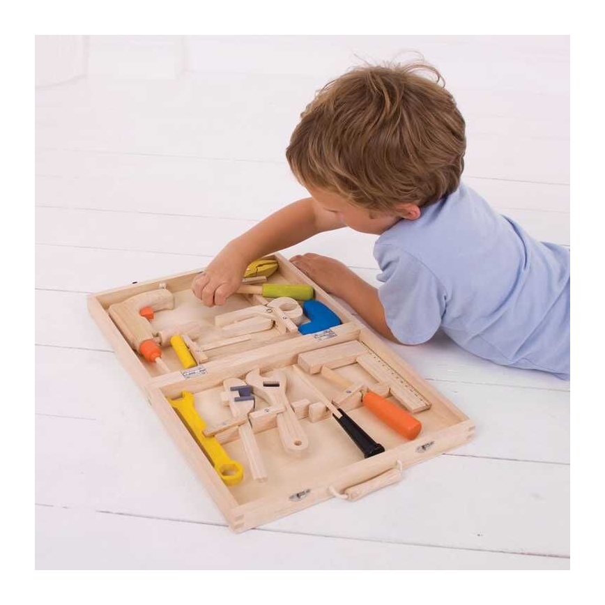 Bigjigs Toys - Medinis dėklas su įrankiais