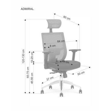 Biuro kėdė ELMIR juoda/pilka