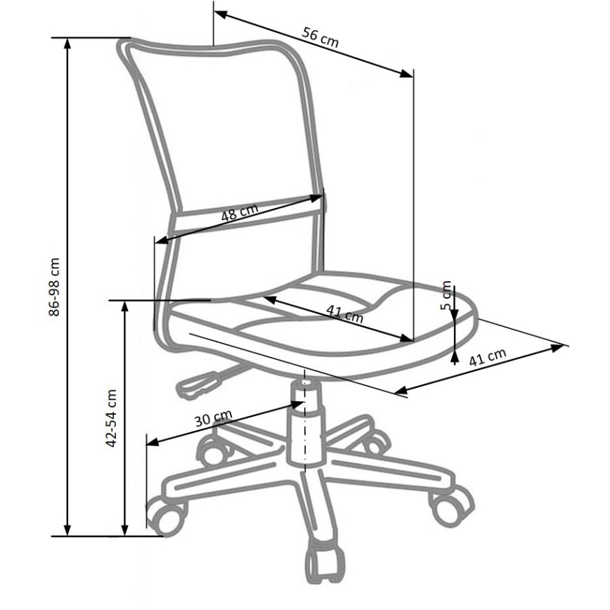 Biuro kėdė FANA pilka/juoda
