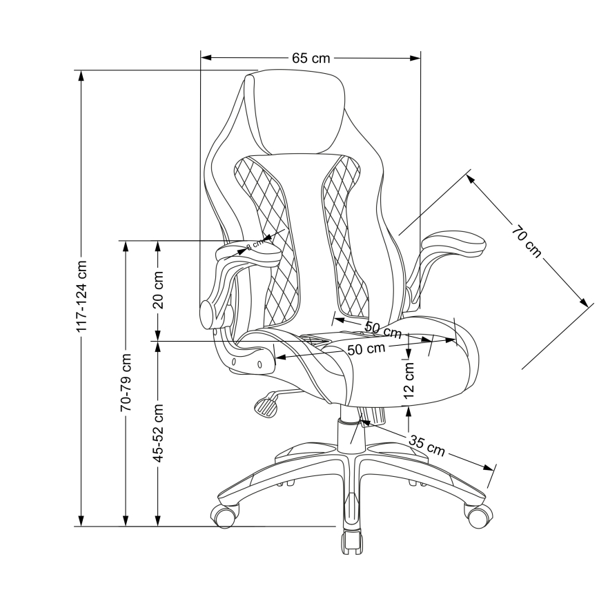 Biuro kėdė HAME juoda/pilka