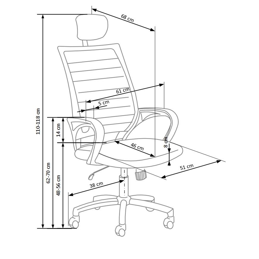 Biuro kėdė MIRI juoda/balta