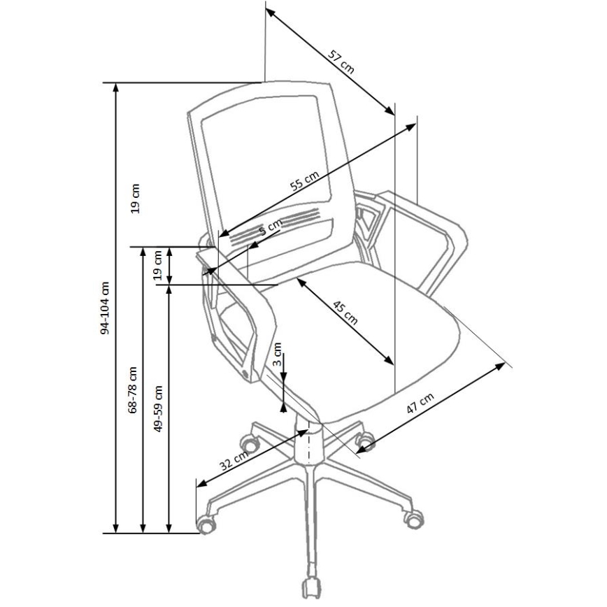 Biuro kėdė RIMAQ, balta