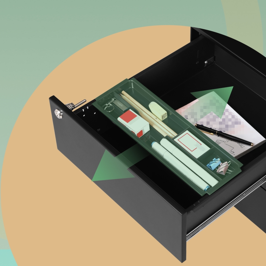 Biuro konteineris SECURIO juodas