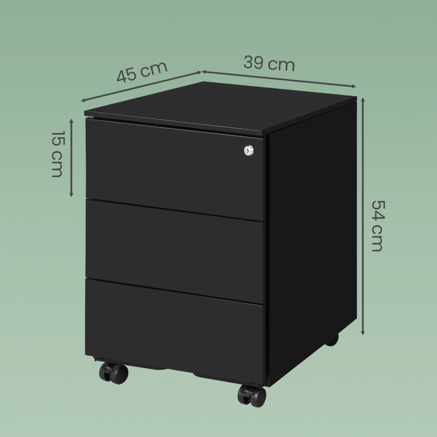 Biuro konteineris SECURIO juodas