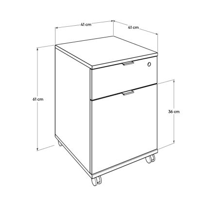 Biuro spintelė 61x41 cm ruda