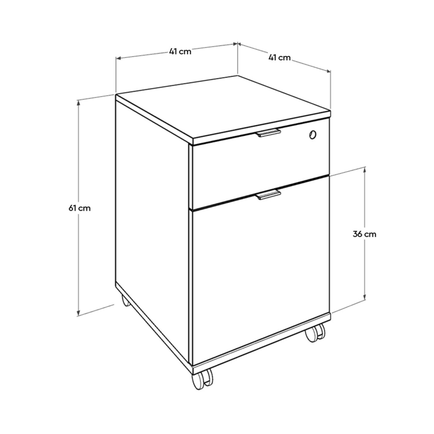 Biuro spintelė 61x41 cm ruda