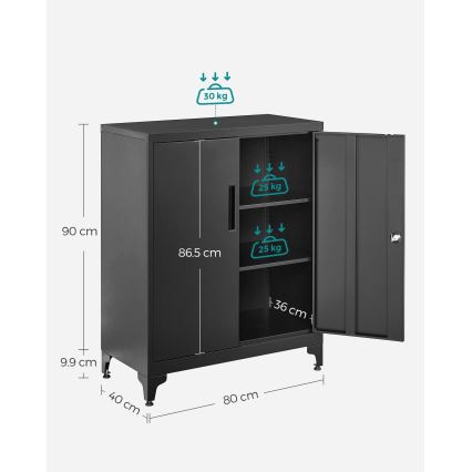 Biuro spintelė KAZE 80x40 cm juoda