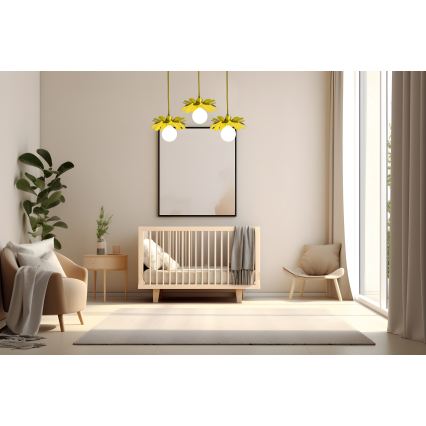 Bohemia-Design - Pakabinamas šviestuvas ant laido 1xE27/60W/230V geltona
