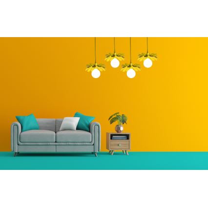 Bohemia-Design - Pakabinamas šviestuvas ant laido 1xE27/60W/230V geltona