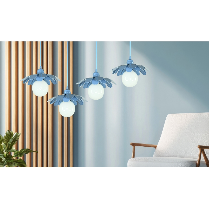 Bohemia-Design - Pakabinamas šviestuvas ant laido 1xE27/60W/230V mėlynas