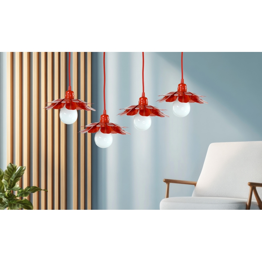 Bohemia-Design - Pakabinamas šviestuvas ant laido 1xE27/60W/230V raudonas