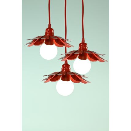 Bohemia-Design - Pakabinamas šviestuvas ant laido 1xE27/60W/230V raudonas