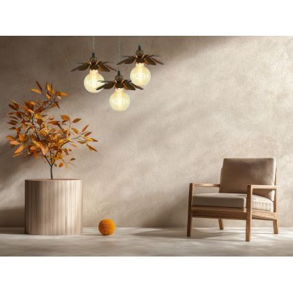 Bohemia-Design - Pakabinamas šviestuvas su laidu 1xE27/60W/230V bronzinis