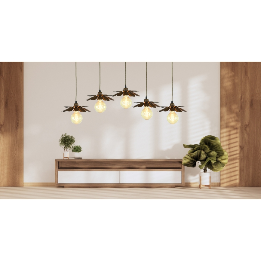 Bohemia-Design - Pakabinamas šviestuvas su laidu 1xE27/60W/230V bronzinis