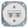 Bohemia-Design - porcelianinė retro Ethernet rozetė be rėmelio, 2x CAT.5E, balta