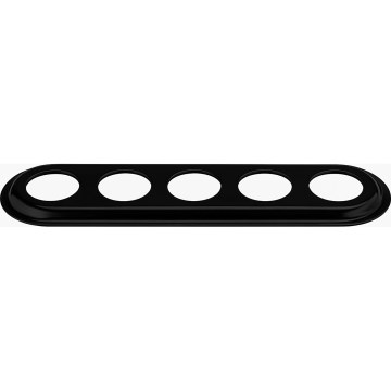 Bohemia-Design - Porcelianinis retro rėmelis, penkiavietis, juodas