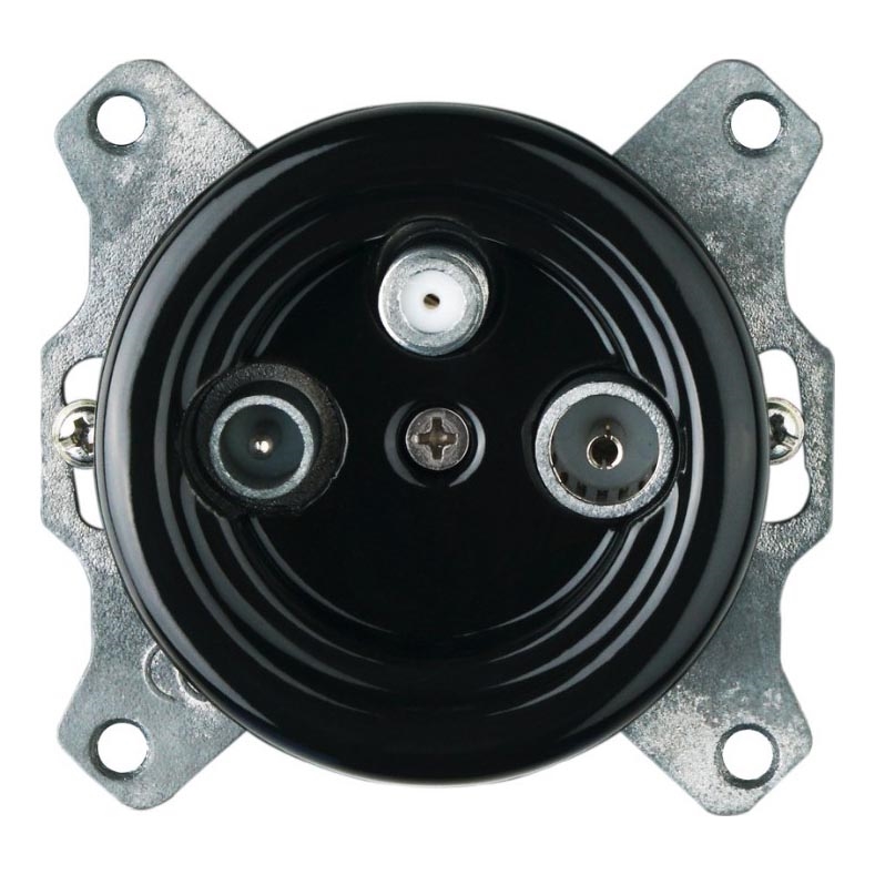 Bohemia-Design - retro porcelianinis TV/SAT-W lizdas be rėmelio, juodas