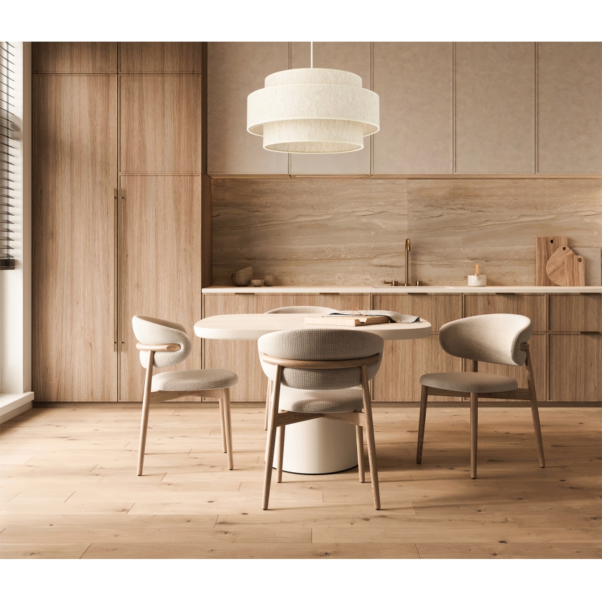 BOHO pakabinamas šviestuvas su laidu, 1xE27/60W/230V, skersmuo 40 cm, baltas