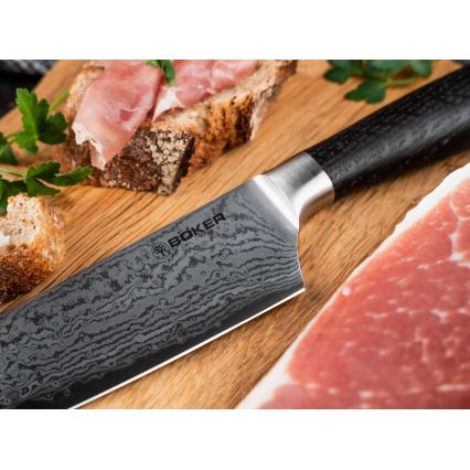 Böker - Damaško plieno šefinis peilis DAMAST 19,8 cm ąžuolas