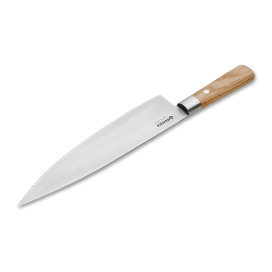 Böker - Damasko plieno virtuvinis peilis DAMAST OLIVE 21,2 cm alyvmedžio mediena