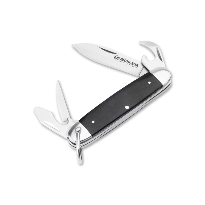 Böker - Daugiafunkcis kišeninis peilis Magnum Klasikinis Pocket Steel 16 cm/4 funkcijos raudonmedžio