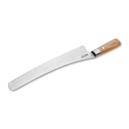 Böker - Duonos peilis iš damasko plieno DAMAST OLIVE 23,5 cm, alyvmedžio mediena