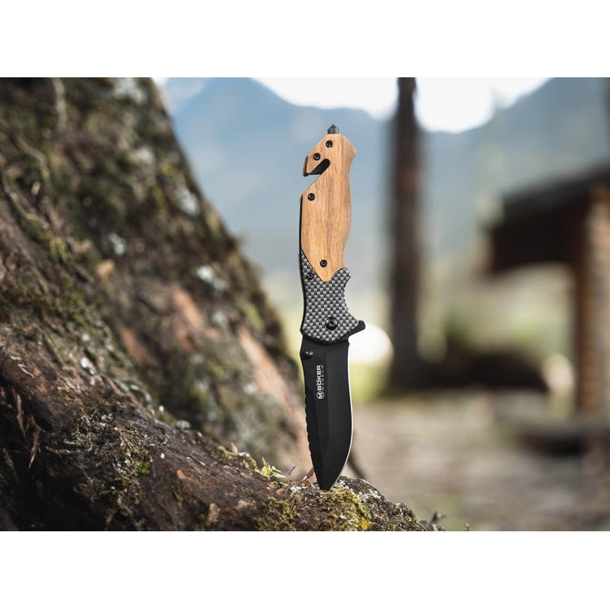 Böker - Kišeninis peilis Magnum Blomkvist Olive 20,5 cm alyvuogių mediena