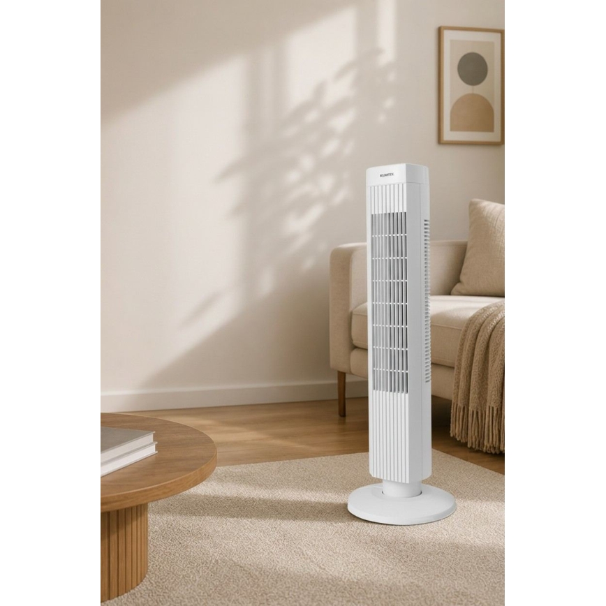 Bokštinis ventiliatorius 50 W/230 V, 74,5 cm, baltas