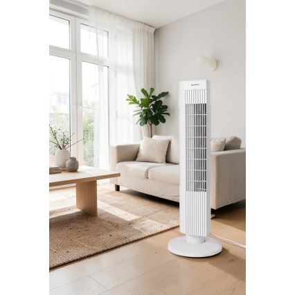 Bokštinis ventiliatorius 50 W/230 V, 74,5 cm, baltas