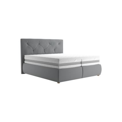 Boxspring tipo lova su čiužiniu ir antčiužiniu ELEN 180x200 cm pilka